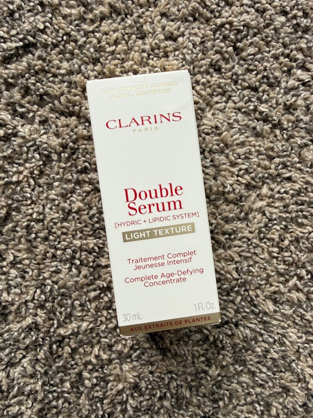 NEW Clarins Double Serum Light Texture Age-Defying Niacinamide Face Serum